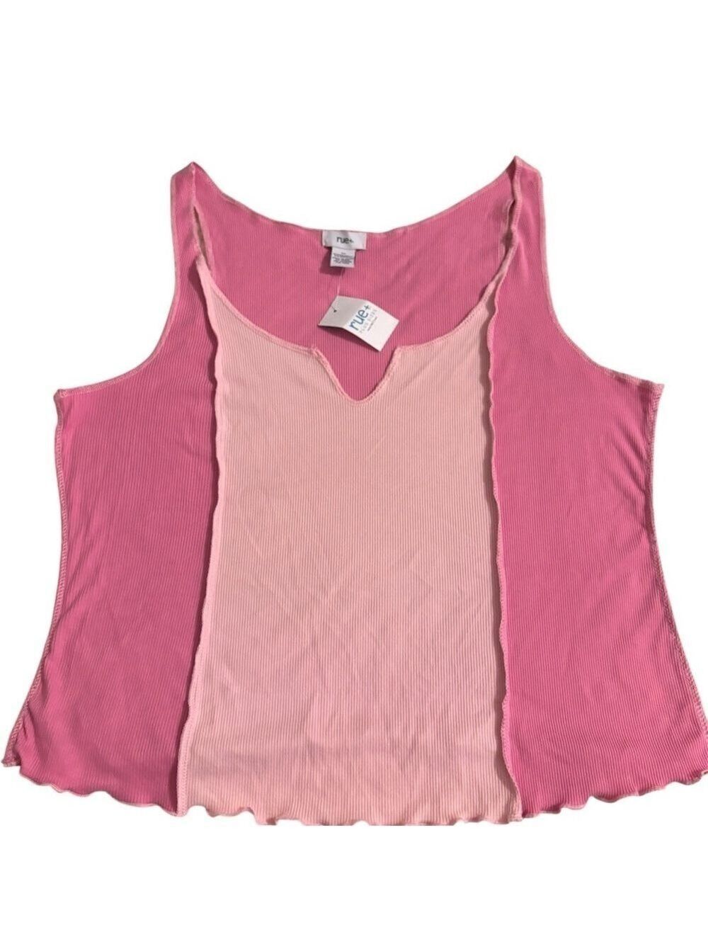 Rue21 Two-Tone dark and light pink Tank Top